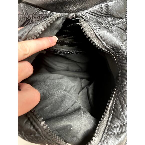 SONDRA ROBERTS SQUARED Black Quilted Purse Backpacks 12.5"x13.5" - Picture 7 of 12